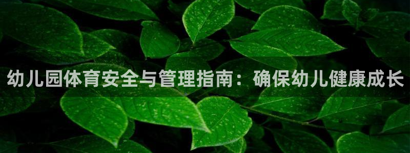 必一体育下载入口：幼儿园体育安全与管理指南：确保幼儿健康成长