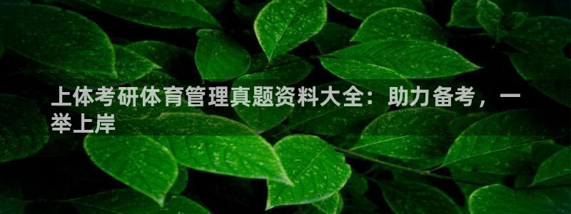 必一体育怎么下载：上体考研体育管理真题资料大全：助力备考，一